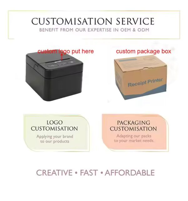ODM/OEM Desktop 58mm Receipt Ticker Printer for Supermarket Office bluetooth Portable Mini Printer Pos58 - Image 5