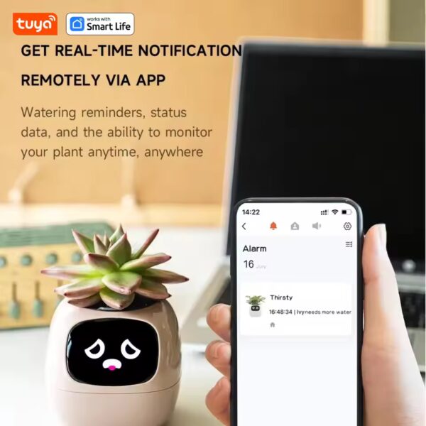 Tuya Ivy Smart Planter,Endless Fun Over 49 Rich Expressions 7 smart sensors,AI Chips Make Raising Plants Easy and Fun - Image 3