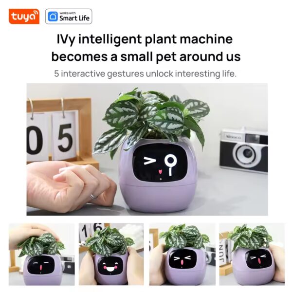 Tuya Ivy Smart Planter,Endless Fun Over 49 Rich Expressions 7 smart sensors,AI Chips Make Raising Plants Easy and Fun - Image 2