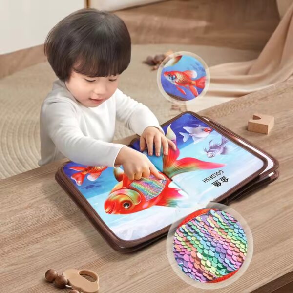 Touch The Book Puzzle Felt Book Cows Farm 3D Montessori Felt Cloth Book Cartoon Animal Learning Education Cognitive Picture Book - Image 5