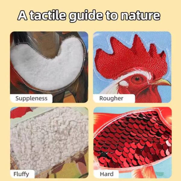 Touch The Book Puzzle Felt Book Cows Farm 3D Montessori Felt Cloth Book Cartoon Animal Learning Education Cognitive Picture Book - Image 4