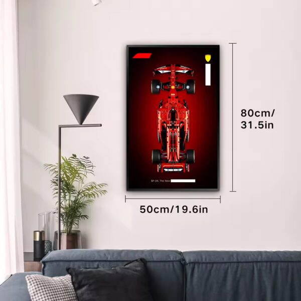 Display Wallboard for Lego 42206 Oracle Red Bull Racing RB20 F1,Adult Collectibles for Lego Car Wall Mount Building Blocks - Image 2