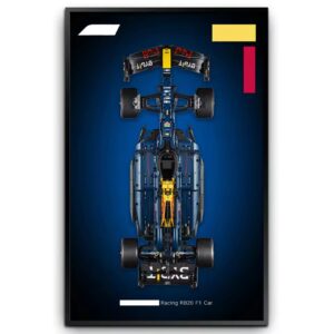 Display Wallboard for Lego 42206 Oracle Red Bull Racing RB20 F1,Adult Collectibles for Lego Car Wall Mount Building Blocks