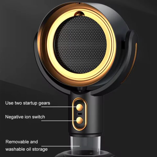 Deodorization For Fresh Spaces And Water Vapor Exhaust Fan Retractable Black (USB version) - Image 5