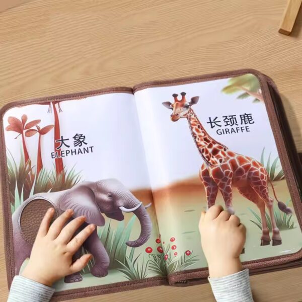 Touch The Book Puzzle Felt Book Cows Farm 3D Montessori Felt Cloth Book Cartoon Animal Learning Education Cognitive Picture Book - Image 7