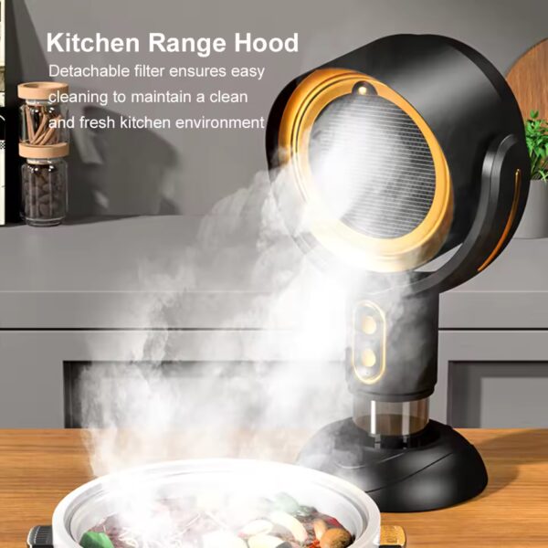 Deodorization For Fresh Spaces And Water Vapor Exhaust Fan Retractable Black (USB version) - Image 3
