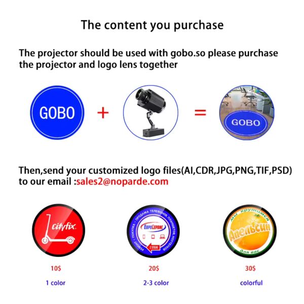 Waterproof Outdoor Gobo Projection Lamp Customized Advertising Image Led Door Head Static Logo Projector - Image 5