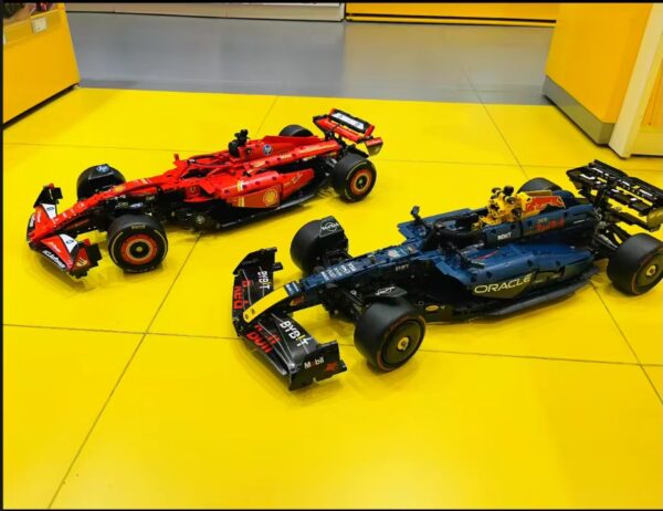 2025 New Technical 42206 42207 Red Blue Sport Racing Car Building Blocks City Super Car Bricks Toys For Boys Holiday Gifts