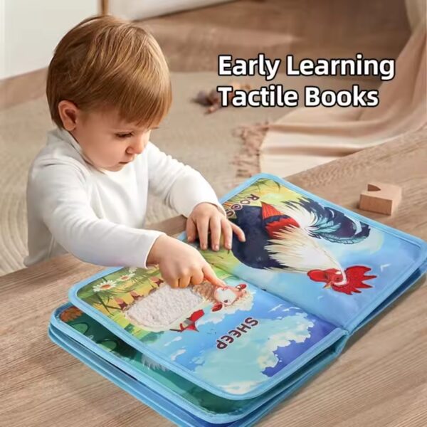 Touch The Book Puzzle Felt Book Cows Farm 3D Montessori Felt Cloth Book Cartoon Animal Learning Education Cognitive Picture Book - Image 6