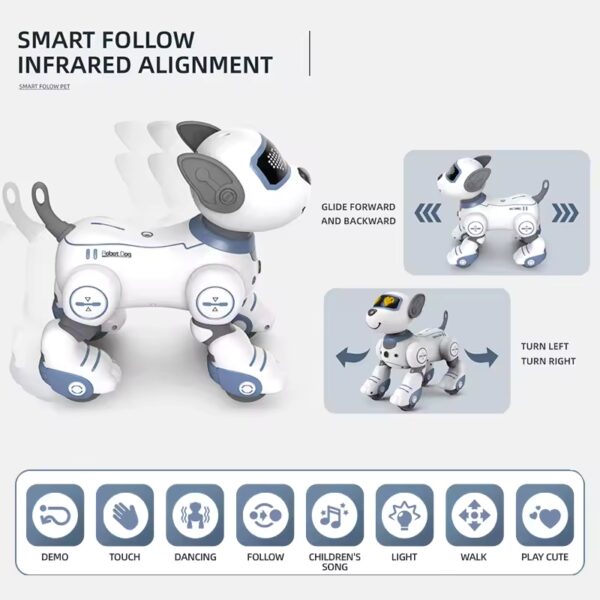 Intelligent Remote Control Robot Dog Electronic Stunt Voice Command Programmable Touch-sense Music Song Children’s Toys for Boys - Image 3
